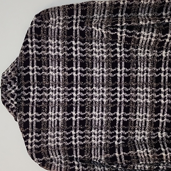 St. John Collection Tweed Iconic  plaid print Jacket Purple White Sz 10 - Picture 14 of 16